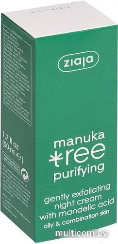 Ziaja Крем Manuka Tree ночной мягко отшел. с миндальной кислотой 50 мл