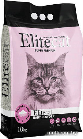Наполнитель для туалета EliteCat Baby Powder с ароматом детской пудры 10 кг