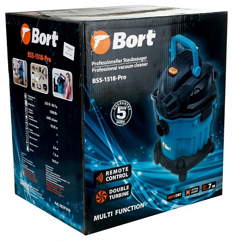 Строительный пылесос Bort BSS-1518-Pro 1500 Вт