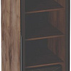 Шкаф-пенал Мебельград Браун 51x53.5x226.5 (таксония/алюминевый профиль/стекло)