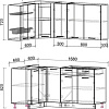 Готовая кухня Интерлиния Мила 12x17 без столешницы (бетон/антрацит)