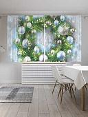 Комплект штор JoyArty Венок украшенный шарами Oxford DeLux 1.45x1.8 м (2 шт)