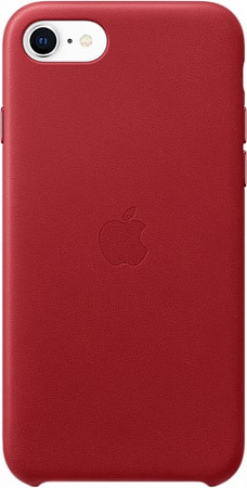 Apple Leather Case для iPhone SE 2020 (красный)