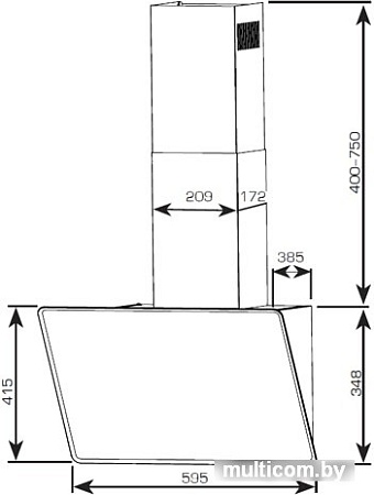 Кухонная вытяжка CENTEK CT-1829-60 (белый)