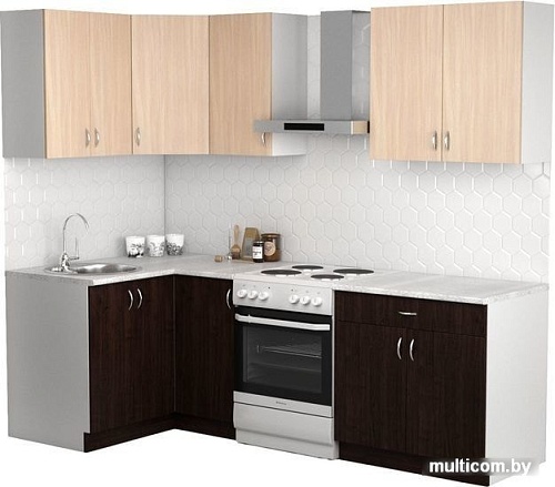 Готовая кухня S-Company Клео лайт 1.2x1.8 левая (венге/дуб молочный)