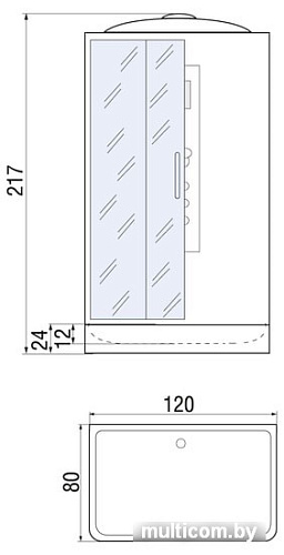 Душевая кабина River Vitim 120/80/24 МТ