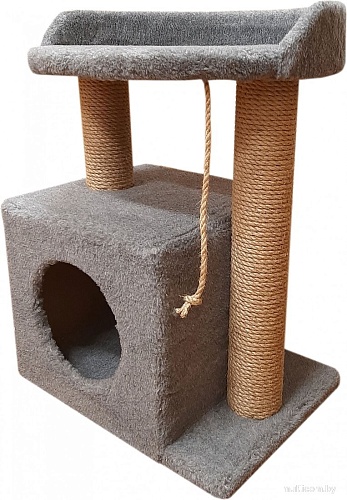 Комплекс Bast С овальной полкой 55к (джут, серый)