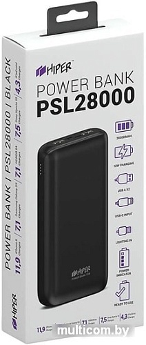 Портативное зарядное устройство Hiper PSL28000 (черный)