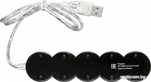 USB-хаб Buro BU-HUB4-0.5-U2.0-Snake