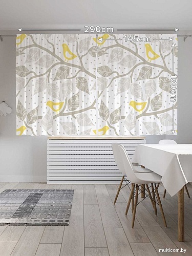 JoyArty Светлые птицы на ветках p_13571 (145x180)