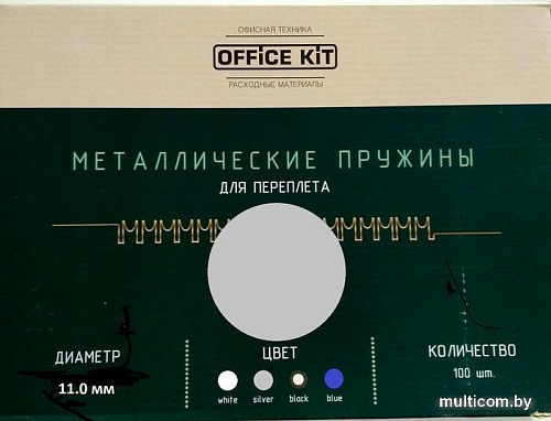 Металлическая пружина для переплета Office-Kit 11 мм OKPM716S (серебряный)