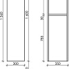 Sancos Шкаф-пенал Smart PSM35W (белый)