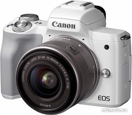 Фотоаппарат Canon EOS M50 Kit 15-45mm (белый)