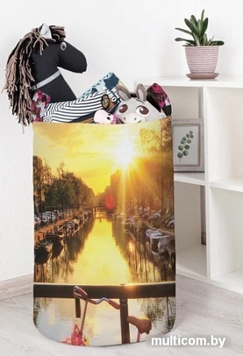 Корзина JoyArty Рассвет на цветущем мосту toba_74189_L