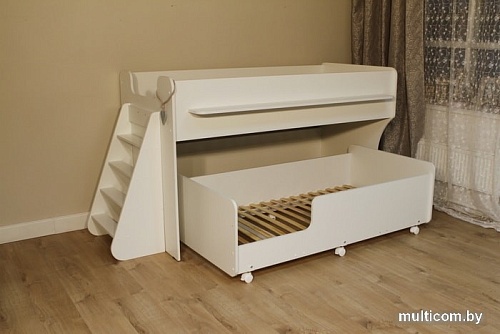 Двухъярусная кровать Красная звезда Р444 Капризун 7 160/180x80 (белый)