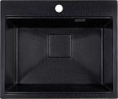 Кухонная мойка Marblan Comfort 60 (черный, с сифоном и колландером)