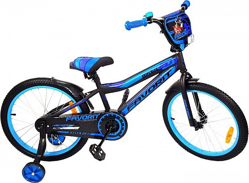 Детский велосипед Favorit Biker 20 (черный/синий, 2019)
