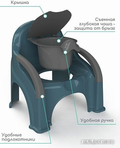 Детский горшок Amarobaby Baby chair AB221105BCh/18 (бирюзовый)