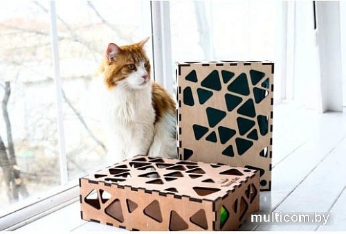 Игрушка для кошек Чешир Умник (бежевый/синий)