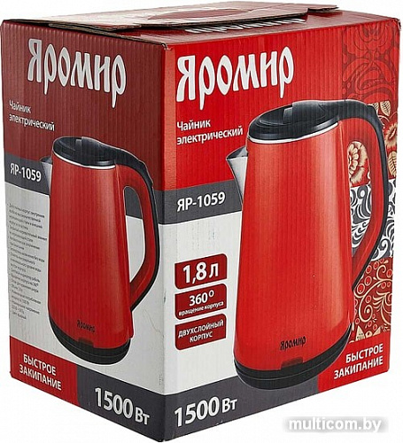 Электрочайник Яромир ЯР-1059 (красный)