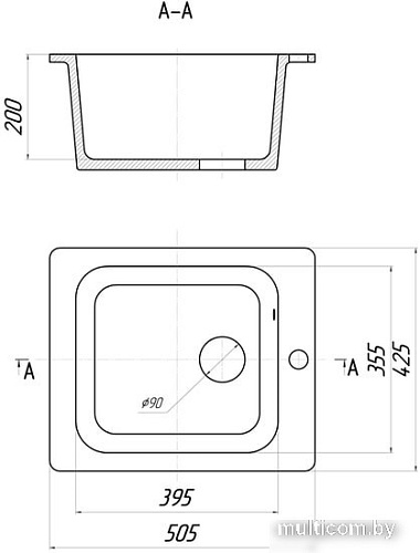 Кухонная мойка Gerhans A10 (графит)