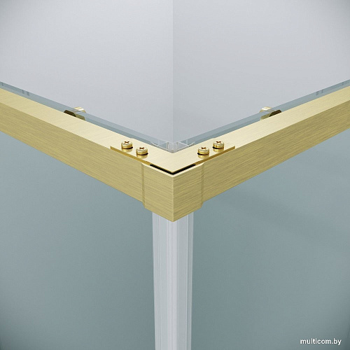Душевой уголок Grossman Galaxy 100x80x195 300.K33.01.1080.32.00 (золото сатин/прозрачное стекло)
