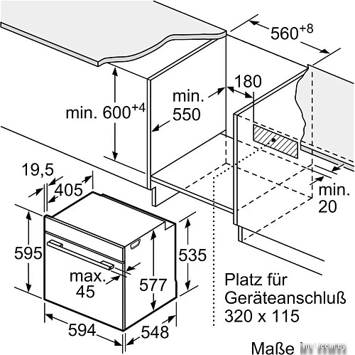 Электрический духовой шкаф Bosch Serie 8 HBG7341B1