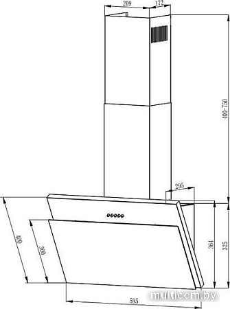 Кухонная вытяжка Evelux Tilda 60 BG