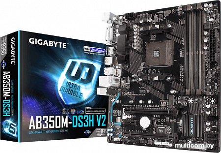 Материнская плата Gigabyte GA-AB350M-DS3H V2 (rev. 1.1)
