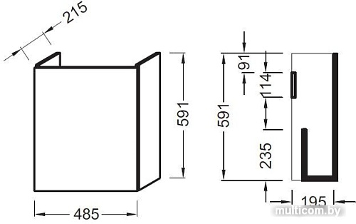 Jacob Delafon Тумба под умывальник Odeon Up [EB863-N18]