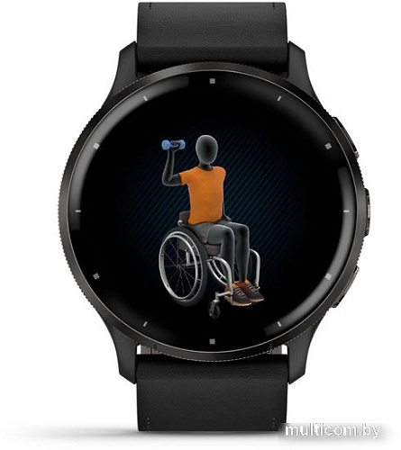 Умные часы Garmin Venu 3 (черный, с кожаным ремешком)