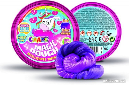 Тесто для лепки Craze Magic Dough Попрыгунчик Мечты единорога 35306.C (фиолетовый/розовый)