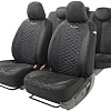 Комплект чехлов для сидений Autoprofi Alcantara ALC-1505 (черный/серый)
