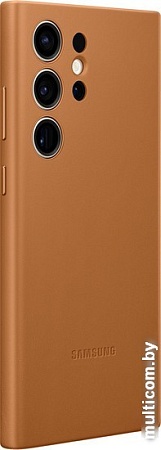 Чехол для телефона Samsung Leather Case S23 Ultra (песочно-бежевый)