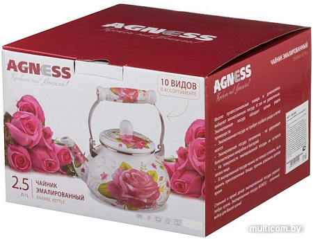 Чайник без свистка Agness Гуси 934-343
