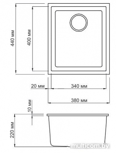 Кухонная мойка Omoikiri Bosen 38-U-BE (4993158)