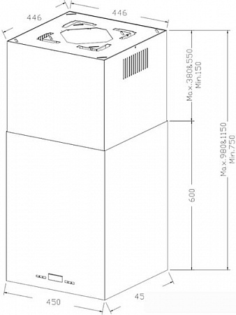 Кухонная вытяжка Korting Cube KHA 45970 N
