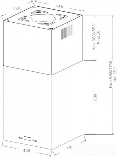Кухонная вытяжка Korting Cube KHA 45970 N