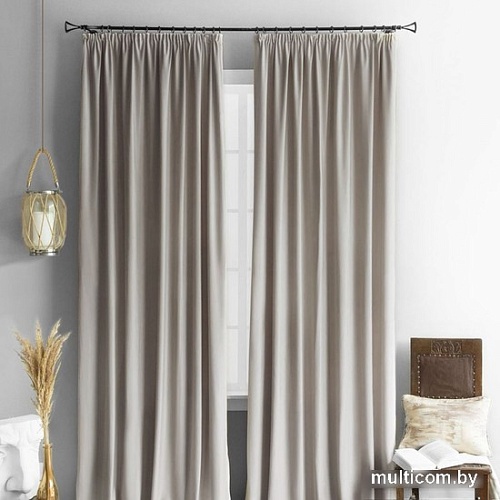 Комплект штор Pasionaria Бархат 290x230 (2 шт, светло-серый)