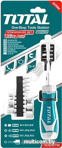 Отвертка с набором Total TACSD30156
