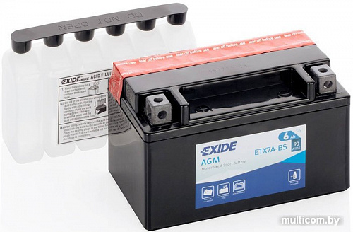 Мотоциклетный аккумулятор Exide ETX7A-BS (6 А&middot;ч)