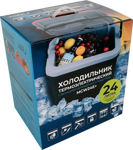 Термоэлектрический автохолодильник Miru MCW24E+ 24л (черный/оранжевый)
