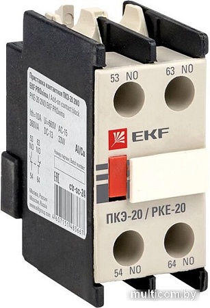 Приставка контактная EKF PROxima ПКЭ-20 2NO ctr-sc-24