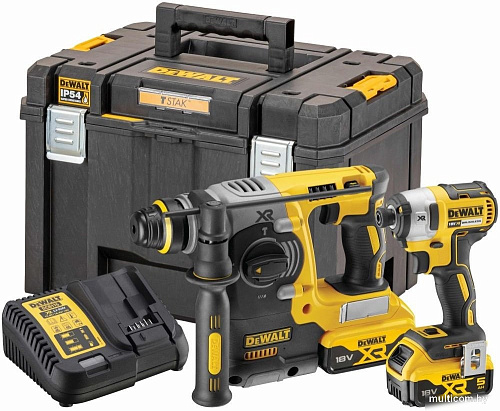DeWalt DCK2532P2 (перфоратор, винтоверт, 2 АКБ, кейс)