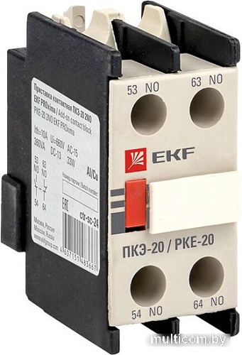 Приставка контактная EKF PROxima ПКЭ-20 2NO ctr-sc-24