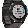 Умные часы Garmin Fenix 5S Plus Sapphire (титановый серый/титановый)