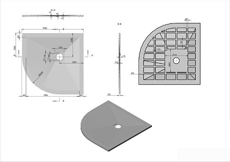 Душевой поддон Vincea VST-4SQ9090A 90x90