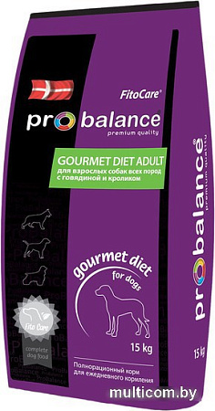 Корм для собак Probalance Gourmet Diet Adult Beef & Rabbit 15 кг