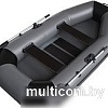 Гребная лодка Vivax К250 с ковриком-сланью (без киля, серый/черный)
