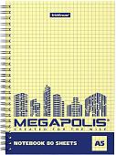 Общая тетрадь Erich Krause Megapolis Yellow Concept 80 л клетка 49803